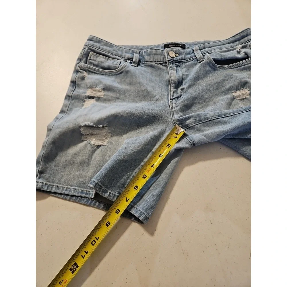 White House Black Market Girlfriend Jean Shorts Womens Size 8 Distressed (A1229)
